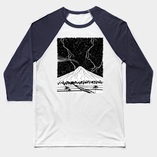 Mayon Volcano Eruption Baseball T-Shirt